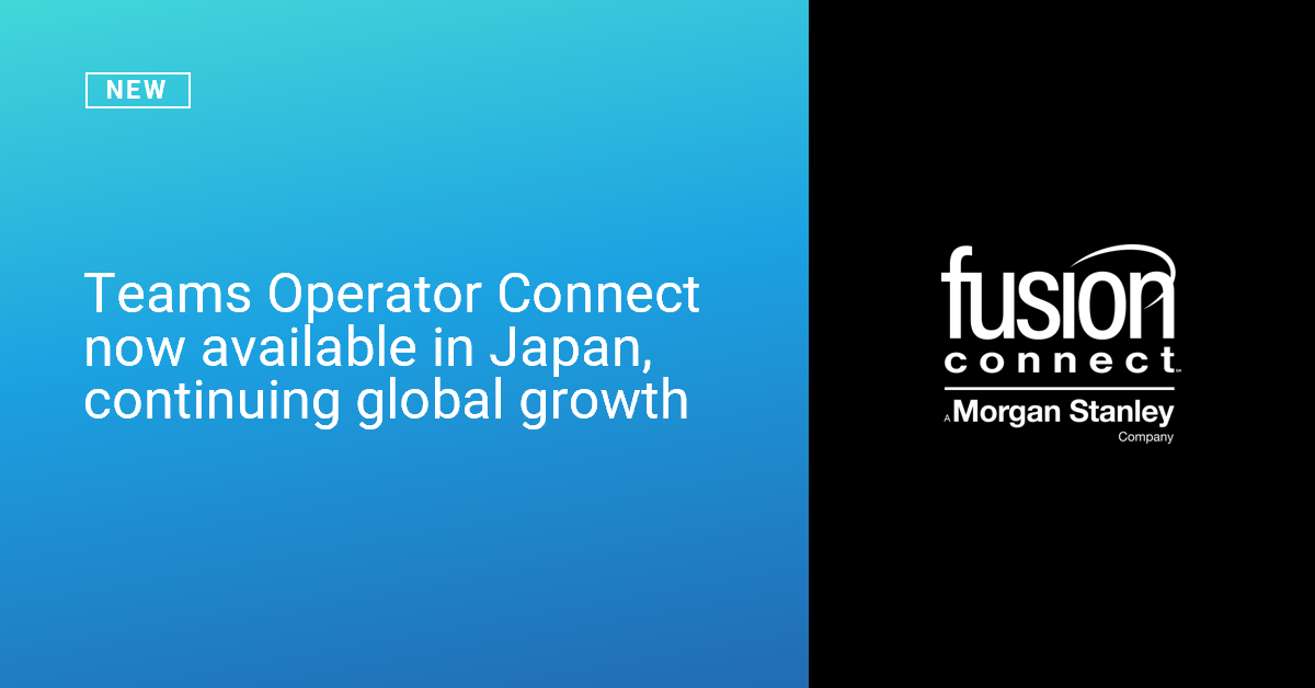 Teams Operator Connect now available in Japan